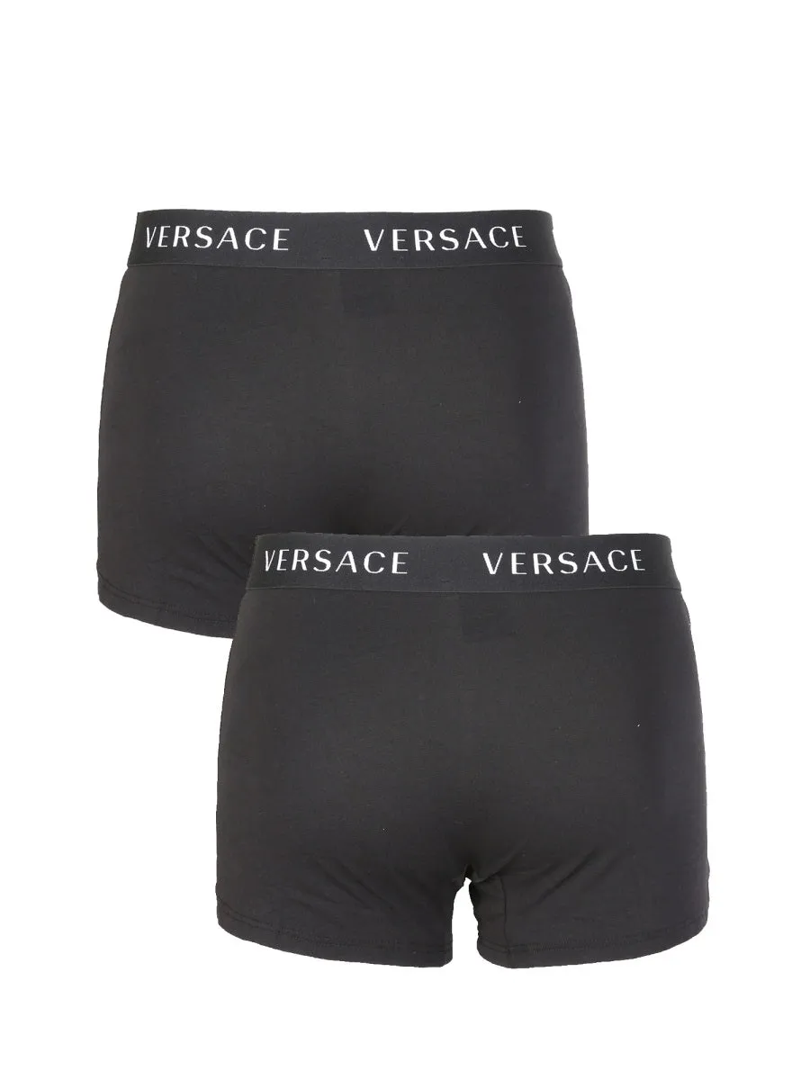 Versace Logo Band Two-Pack Stretched Boxers