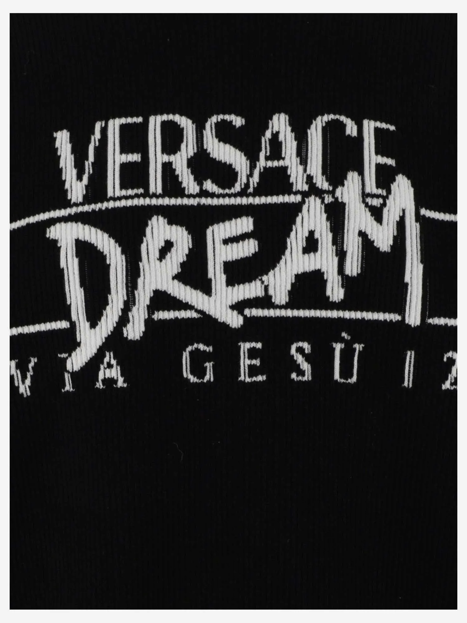 Versace Logo Intarsia Crewneck Sweater