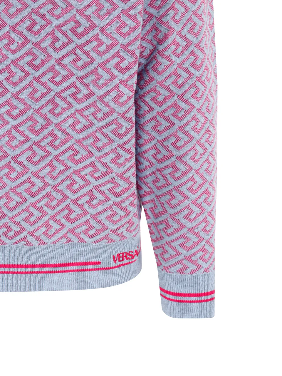 Versace Logo Jacquard Knitted Jumper