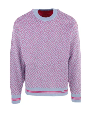 Versace Logo Jacquard Knitted Jumper