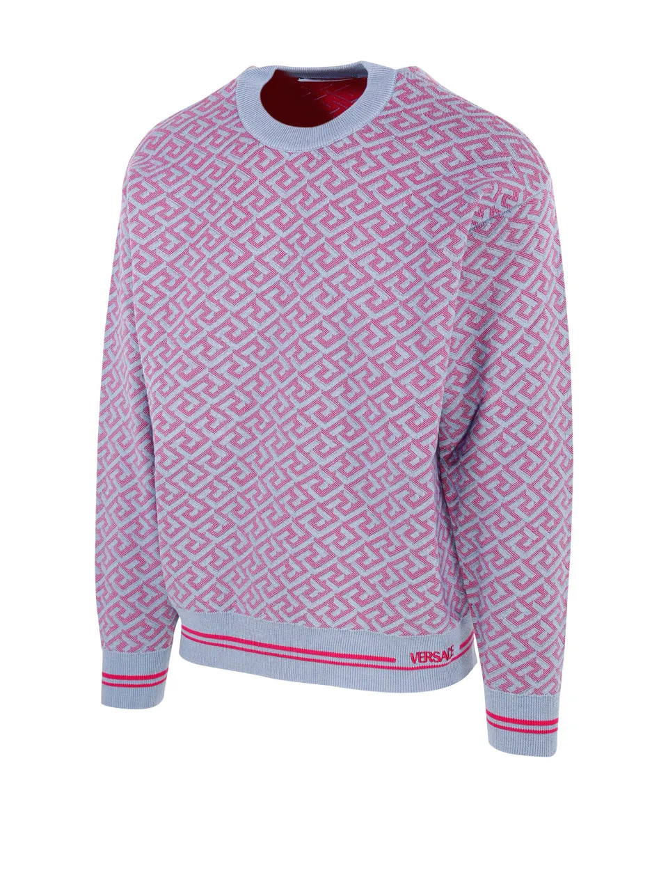Versace Logo Jacquard Knitted Jumper