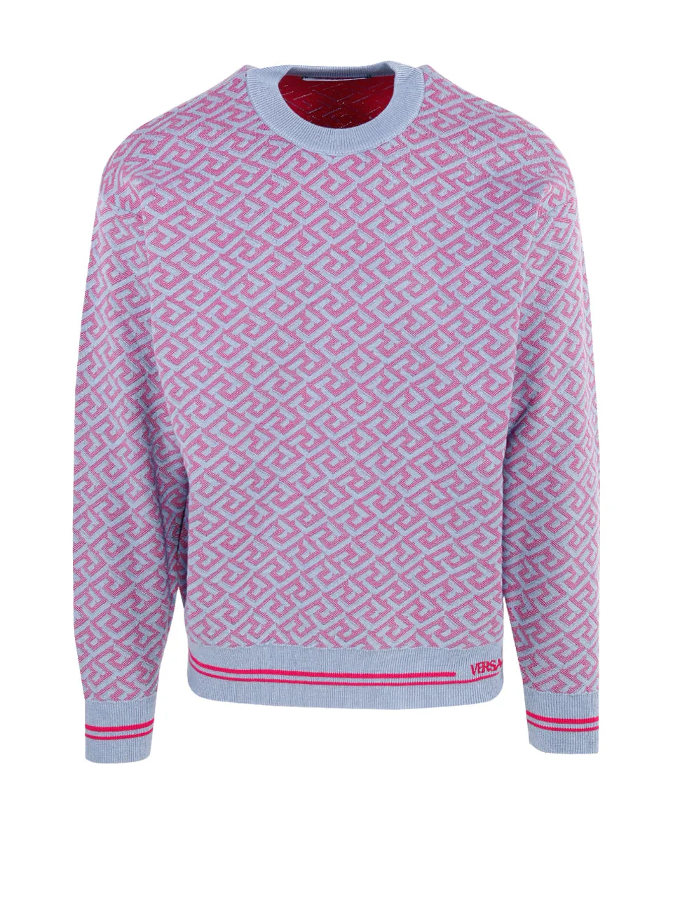 Versace Logo Jacquard Knitted Jumper