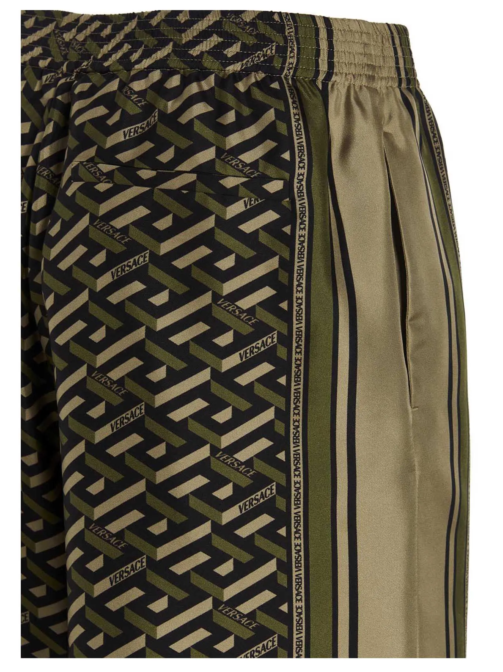Versace Logo Motif Print Shorts