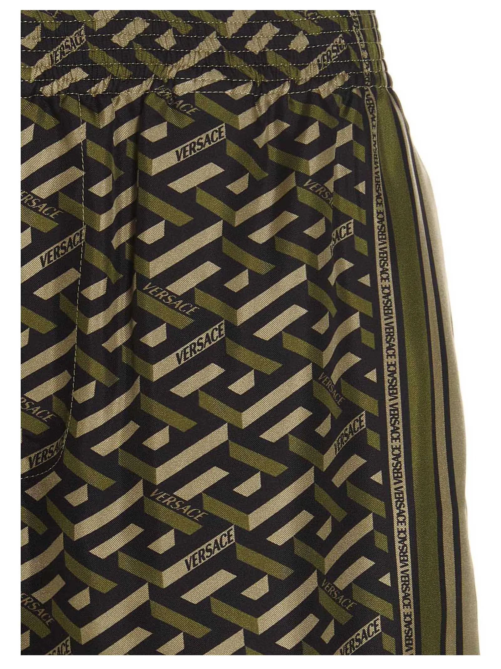 Versace Logo Motif Print Shorts