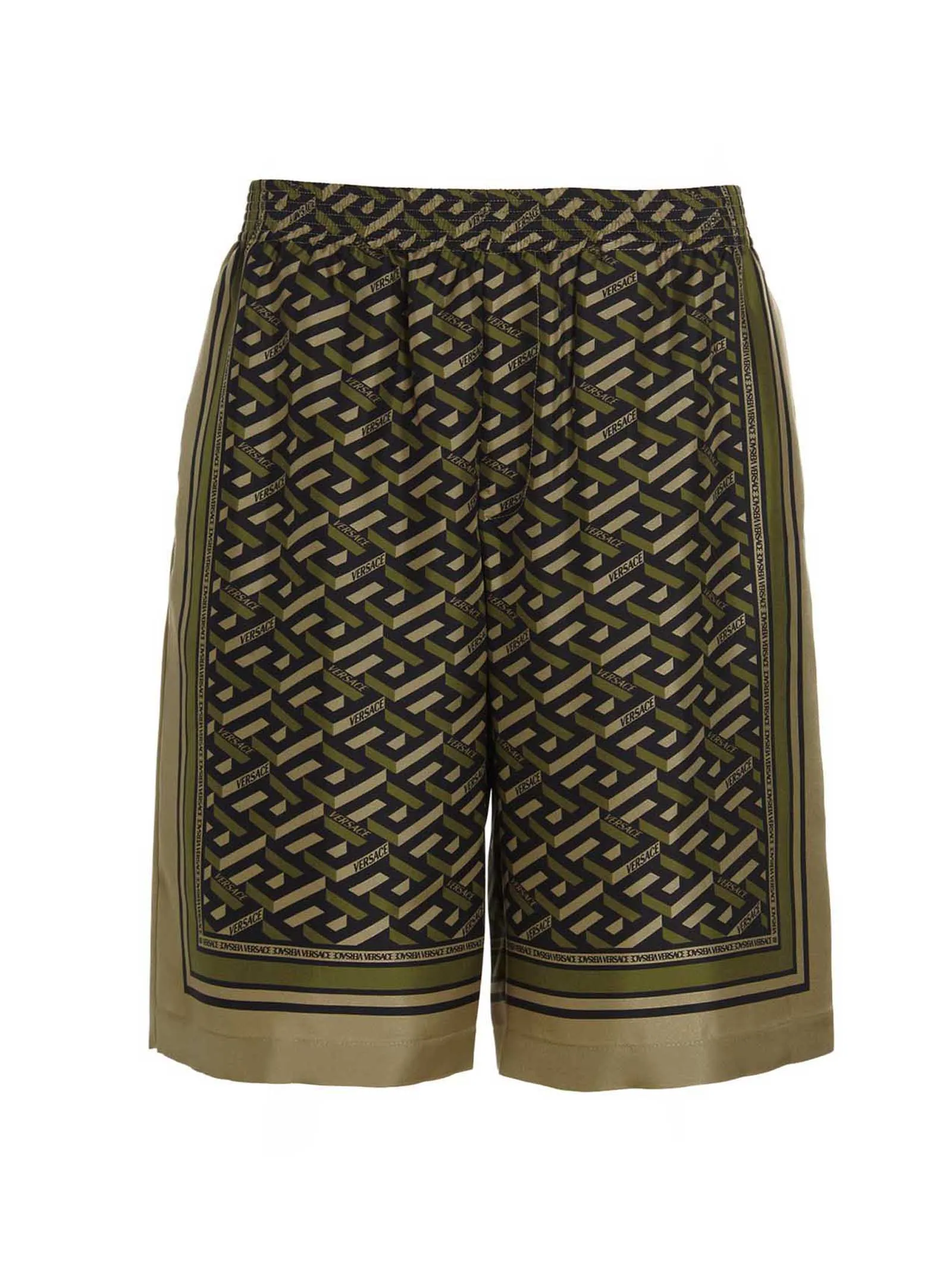 Versace Logo Motif Print Shorts