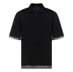 Versace Logo Patch Short Sleeved Polo Shirt