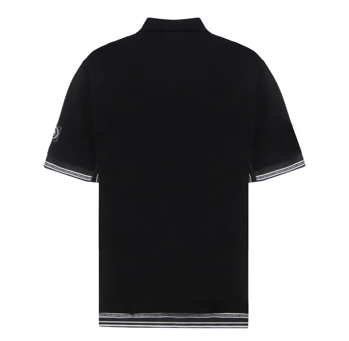Versace Logo Patch Short Sleeved Polo Shirt