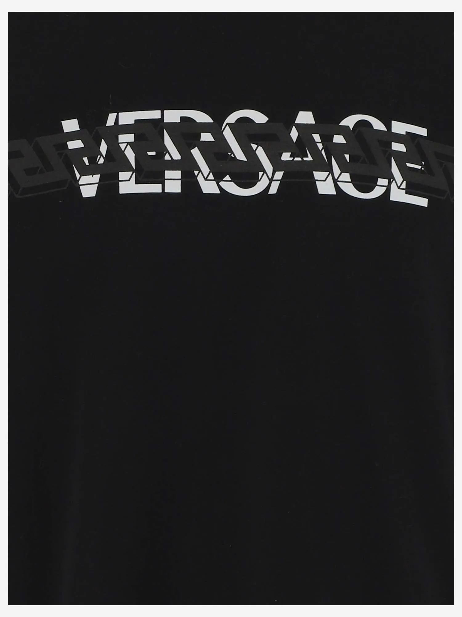 Versace Logo Printed Crewneck T-Shirt