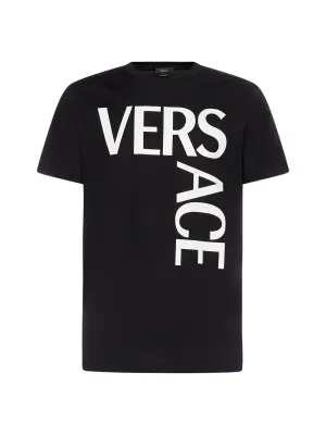 Versace Logo Printed Crewneck T-Shirt