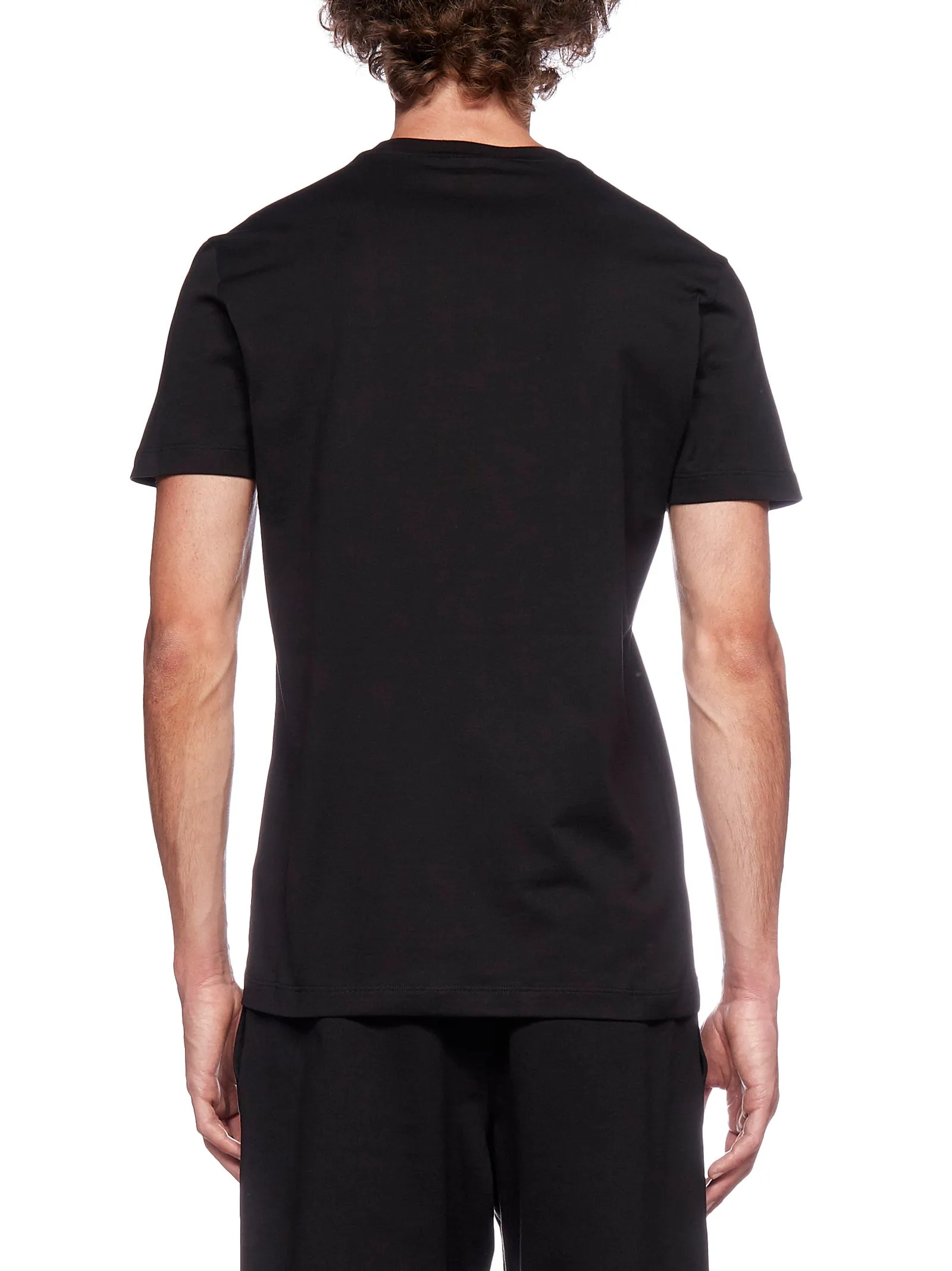 Versace Logo Printed Crewneck T-Shirt