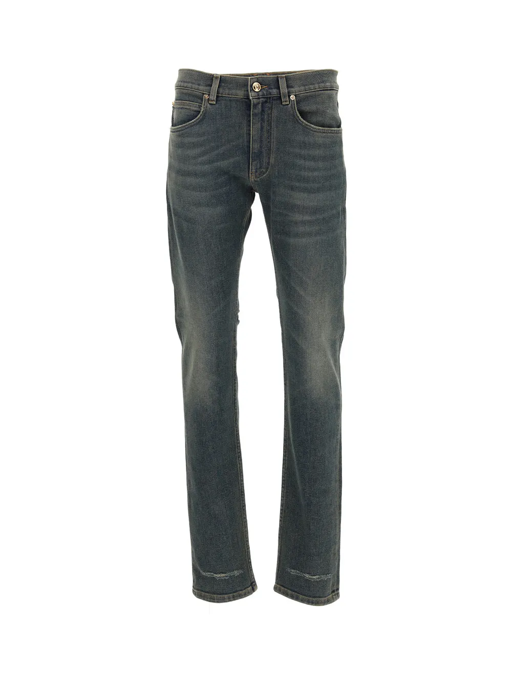 Versace Medusa Logo Detailed Mid-Rise Jeans