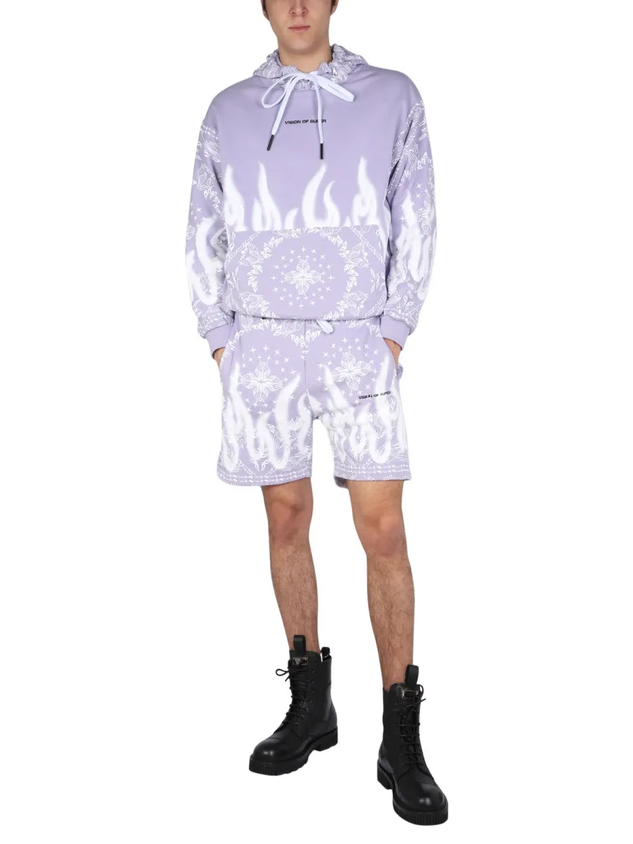 Vision Of Super Printed Drawstring Bermuda Shorts