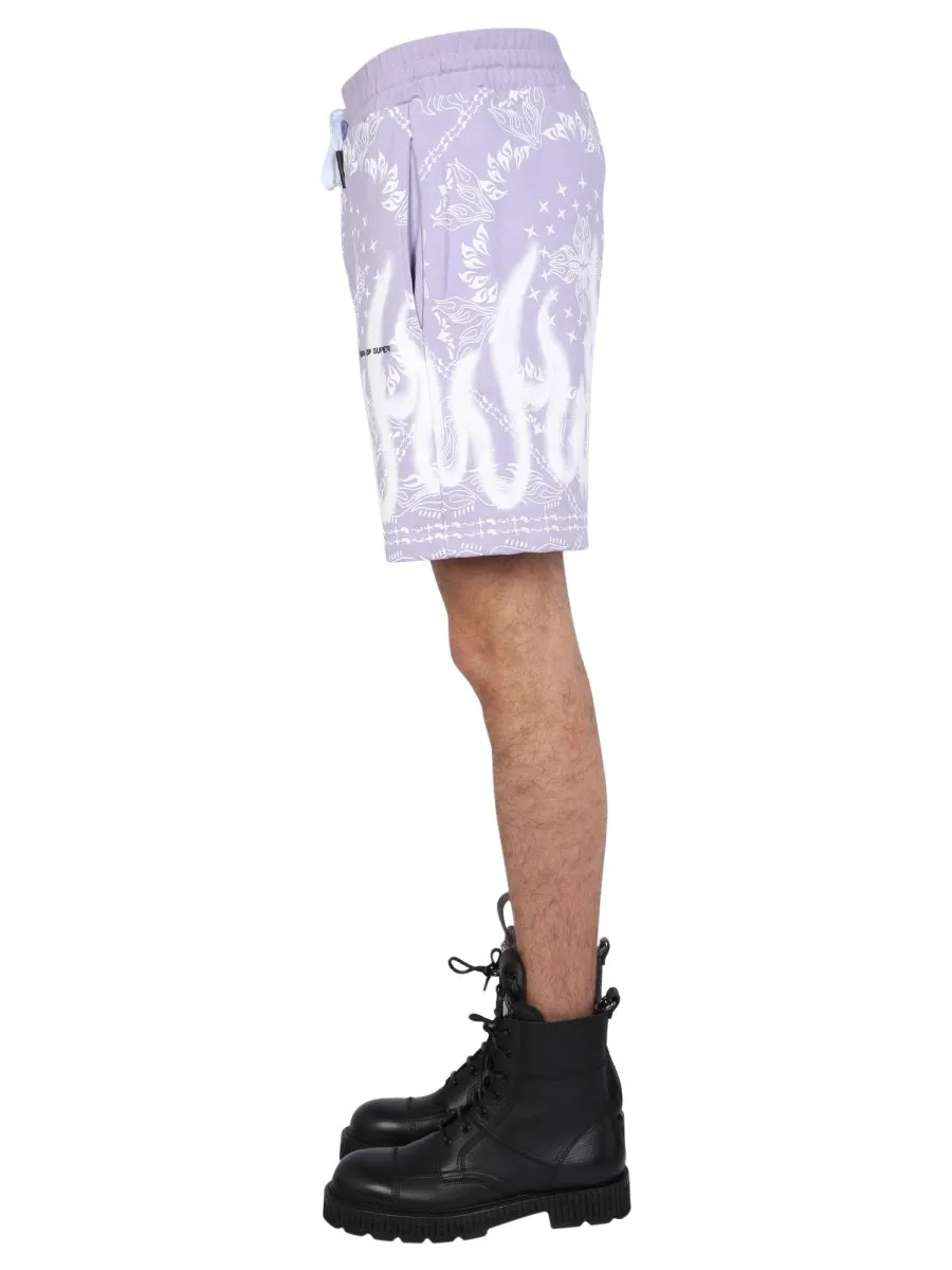 Vision Of Super Printed Drawstring Bermuda Shorts