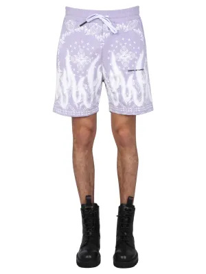 Vision Of Super Printed Drawstring Bermuda Shorts