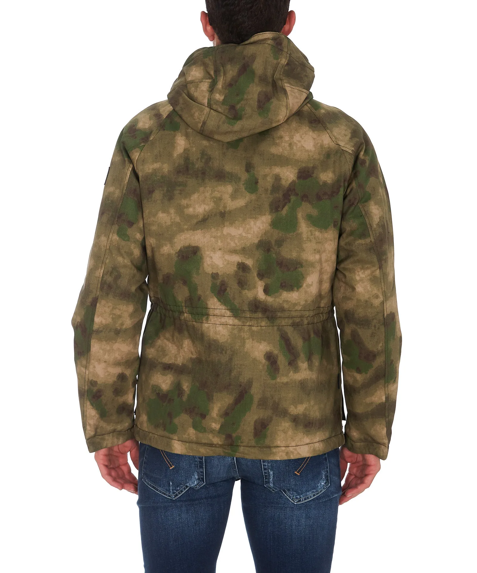 Woolrich Camouflage Print Hooded Jacket
