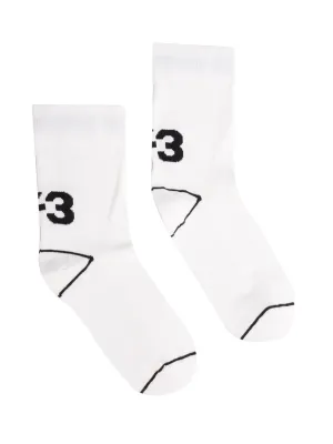 Y-3 Logo Intarsia Crew Socks