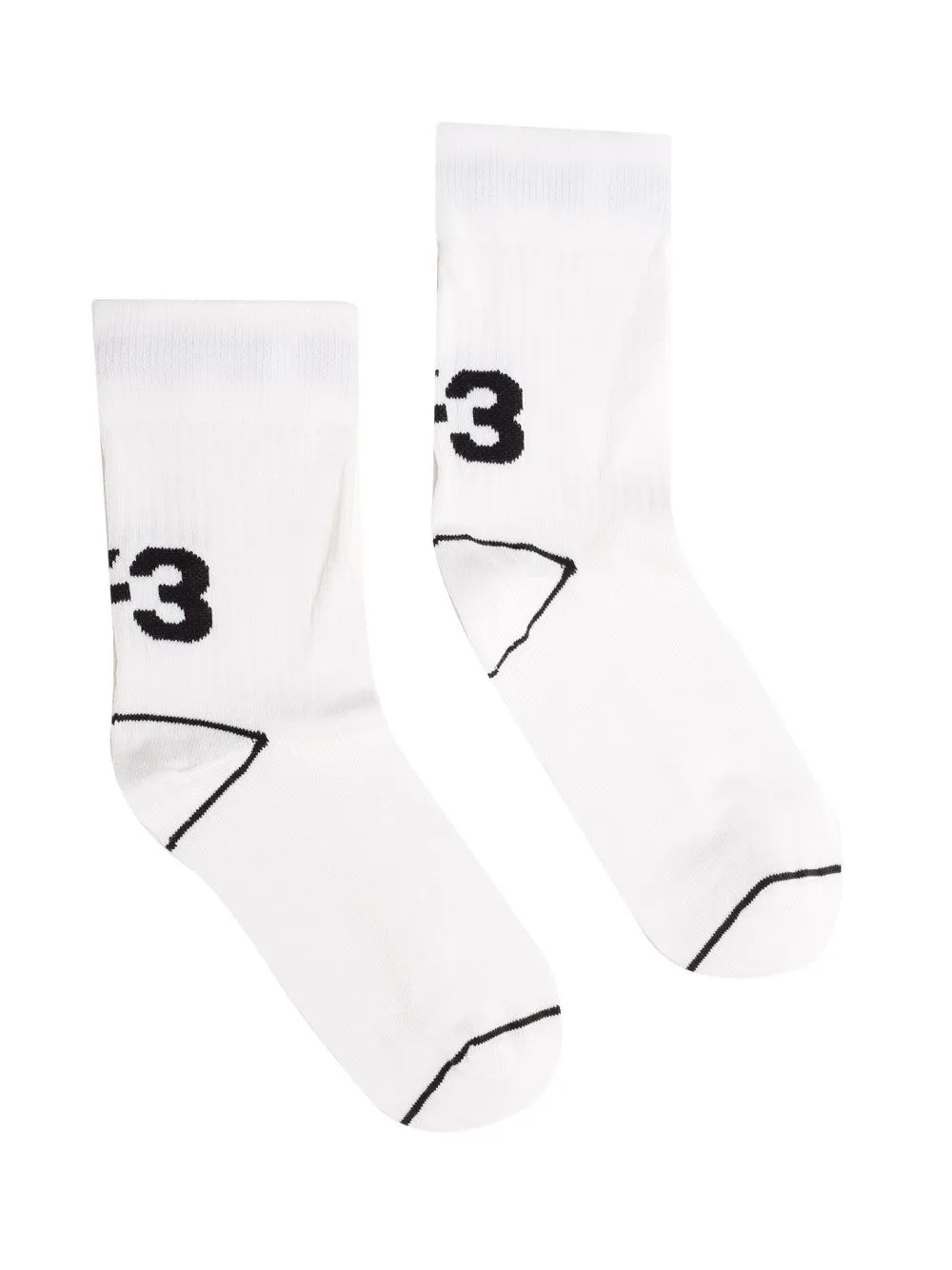 Y-3 Logo Intarsia Crew Socks