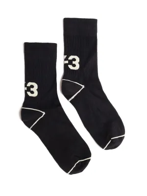 Y-3 Logo Intarsia Crew Socks