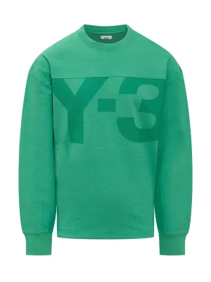 Y-3 Logo Printed Crewneck Sweater