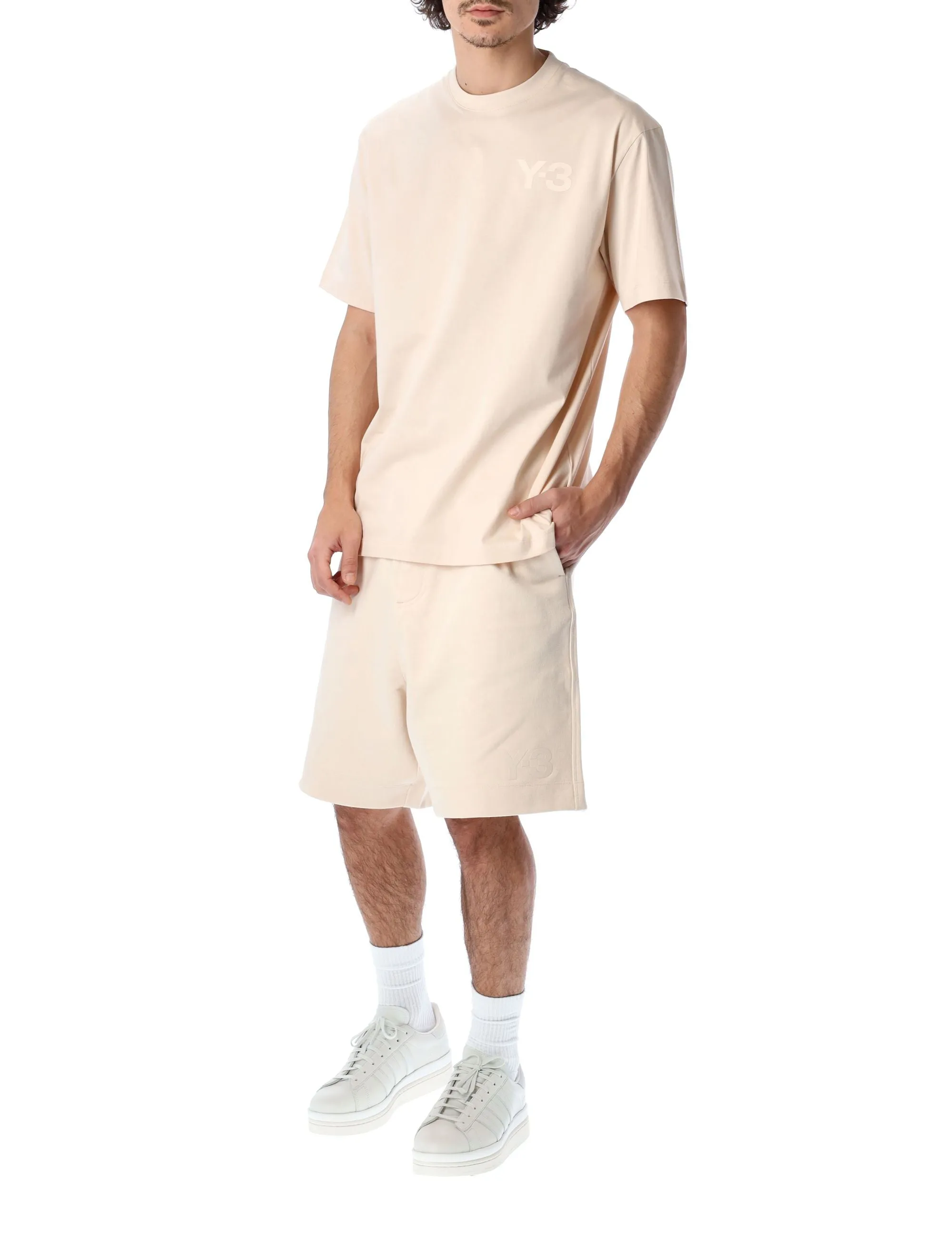 Y-3 Logo Printed Drawstring Shorts