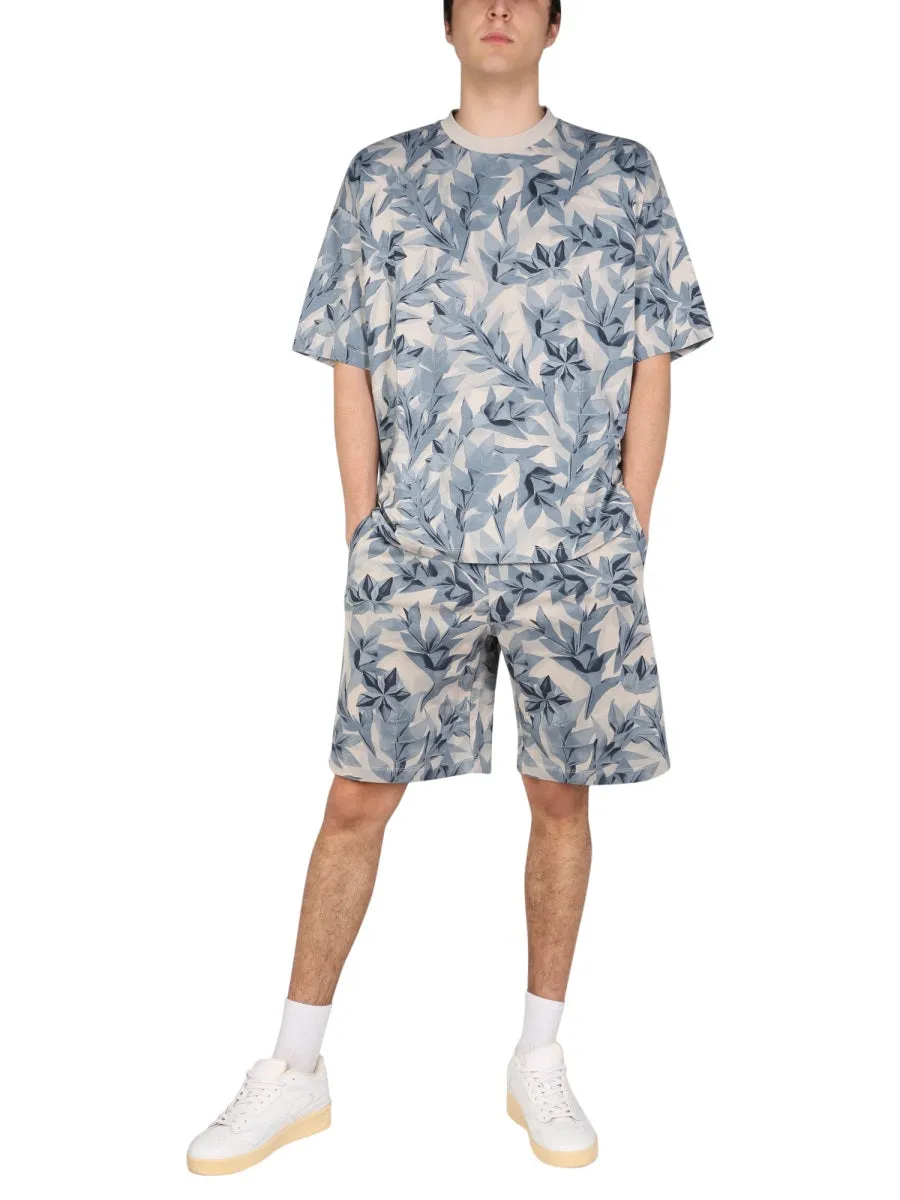 Z Zegna Printed Elasticated-Waist Shorts