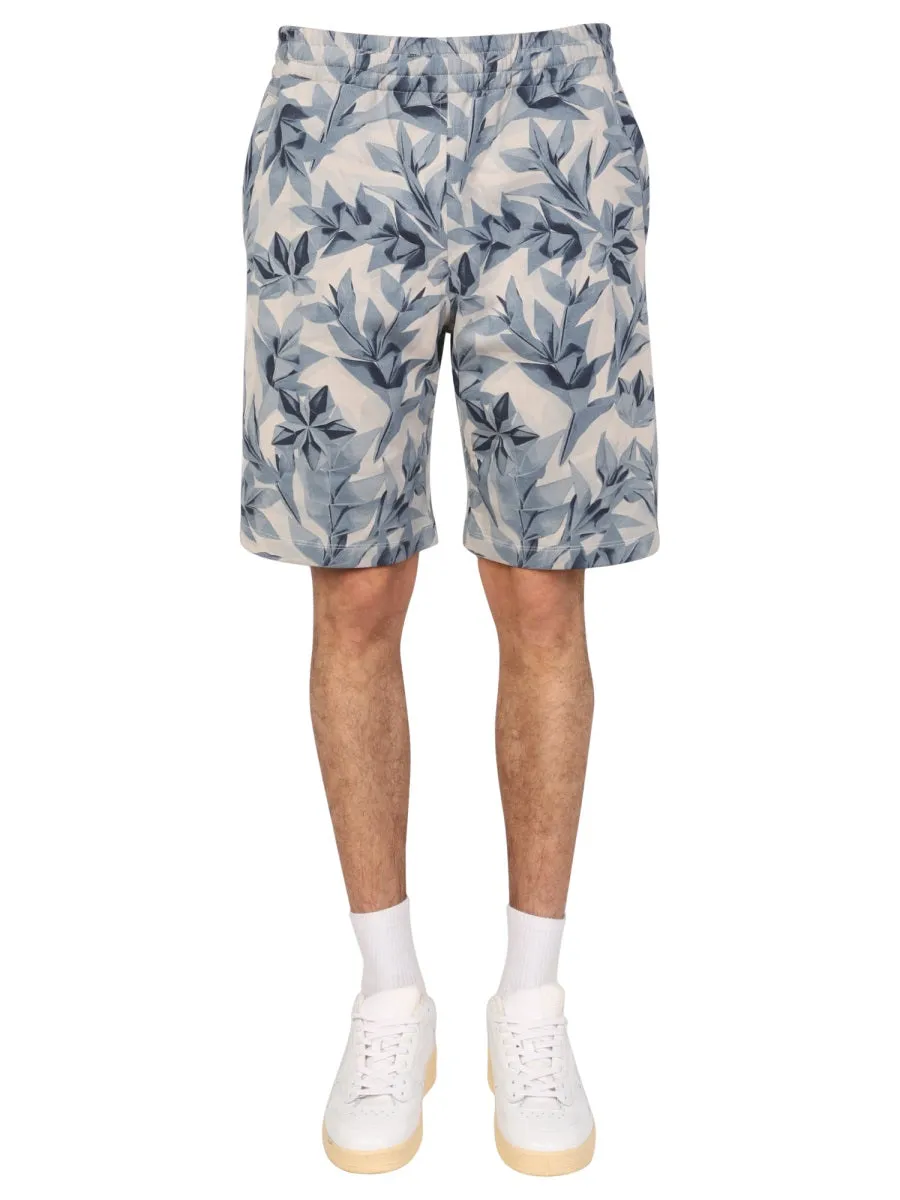 Z Zegna Printed Elasticated-Waist Shorts