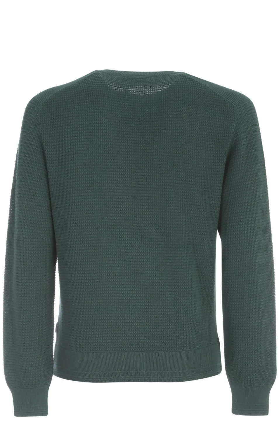 Z Zegna Waffle-Knit Long Sleeved Sweater