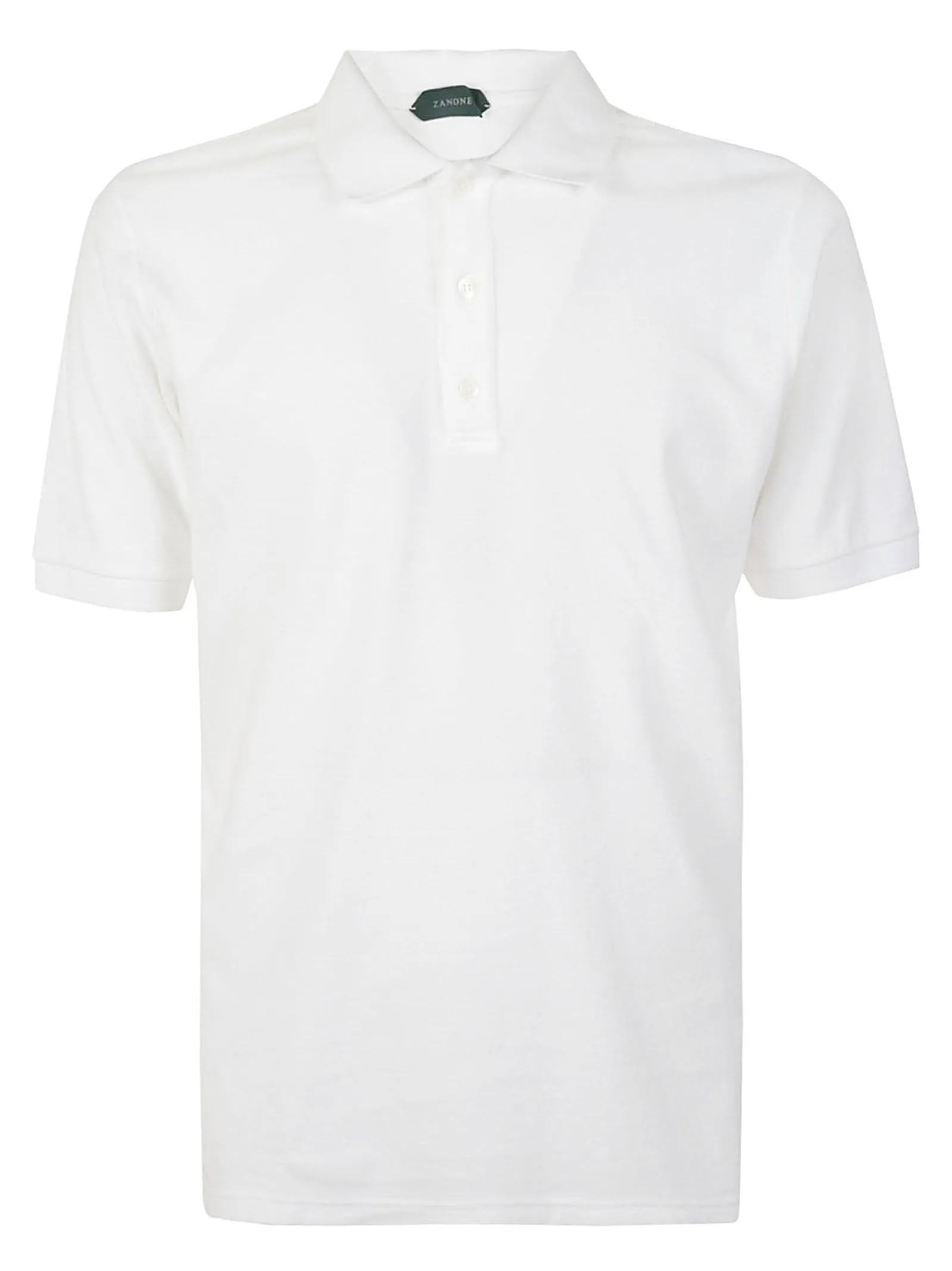 Zanone Towelling Straight Hem Polo Shirt